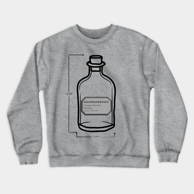 Bottle Engineering Drawing Crewneck Sweatshirt by Bourbon_In_College